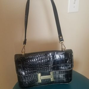 Black used clutch bag